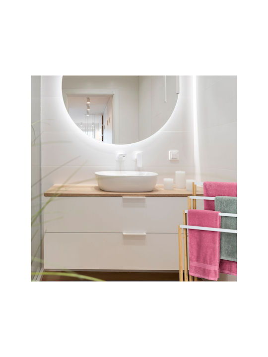 Relaxdays Поставка за дрехи Баня Троен ​82x55см Бял