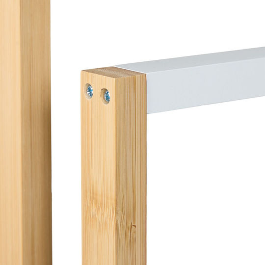 Relaxdays Triple Wall-Mounted Bathroom Freestanding Towel Rack ​82x55cm White