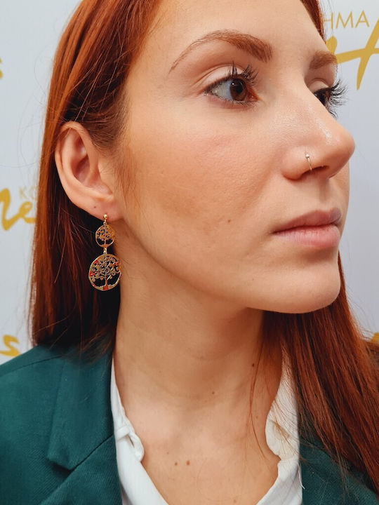 Mentzos Earrings made of Silver Gold Plated