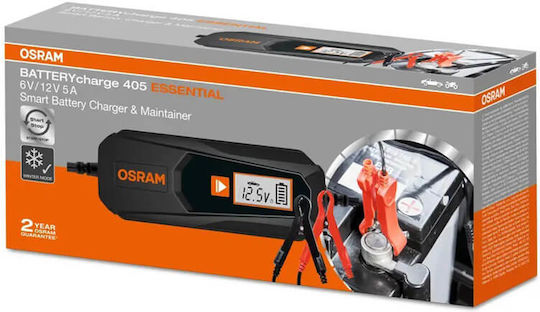 Osram 405 Essential Batterieladegerät & -Wartungsgerät für Auto 6/12V