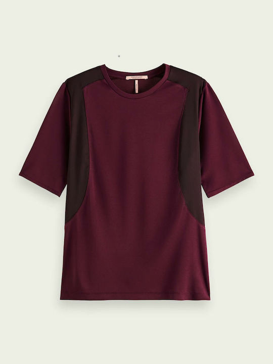 Scotch & Soda Loose Fit Mix T-shirt Δαμασκηνι