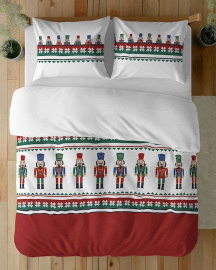 Detexpol Set Huse Pentru Pilote 100% Bumbac 160x200cm Simplu Cu 2 Fețe De Pernă Roșu