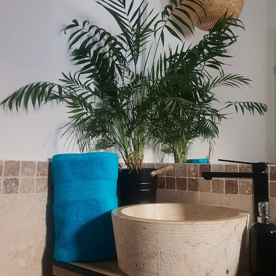 Kotonia Home Πετσέτα Προσώπου Rise 50x90εκ. Turquoise Βάρους 500gr/m²
