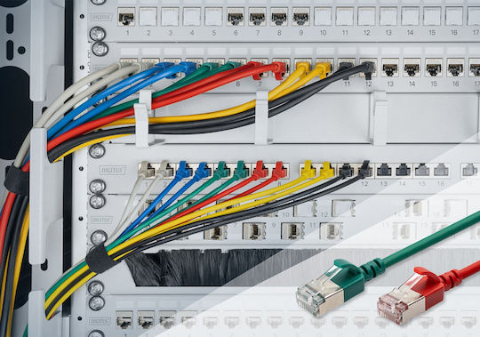 Digitus U/UTP Cat.6a (Gigabit) Καλώδιο Δικτύου Ethernet 2m Μαύρο