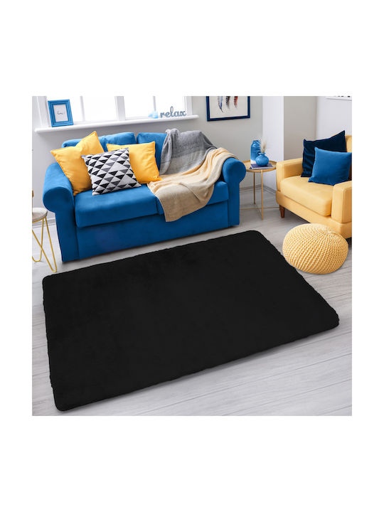 Strado Carpets Anti-slip Rug Rectangular Black