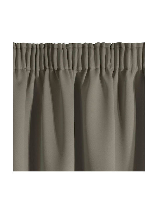 Eurofirany Vorhang Verdunkelung mit Tunnel Logan Beige 350449 135x270cm