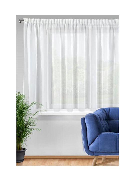 Eurofirany Perdea cu Capse Lucy Albă EURO_321435 160x300cm
