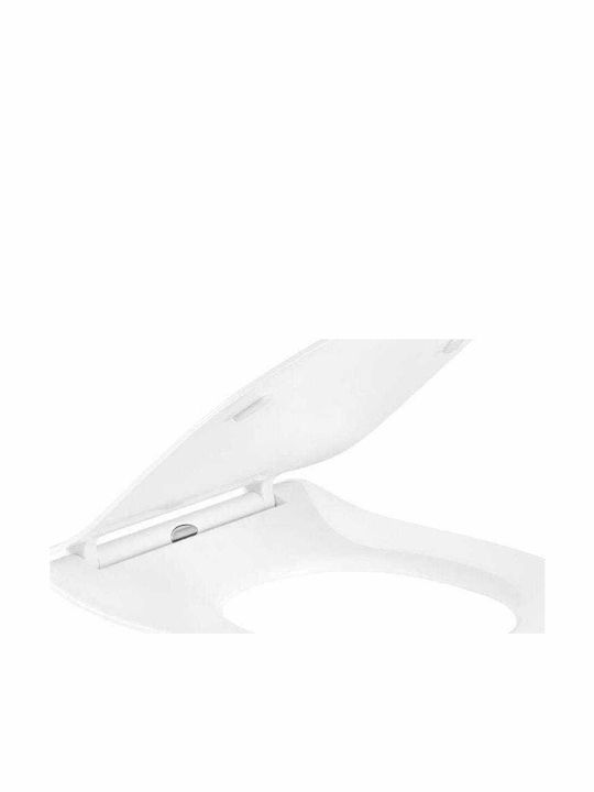 Toya Capac WC Slim Închidere lentă Plastic Alb