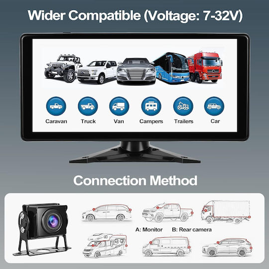 10,36" Multimedia-Hilfsbildschirm für das Dashboard des Autos mit Bluetooth