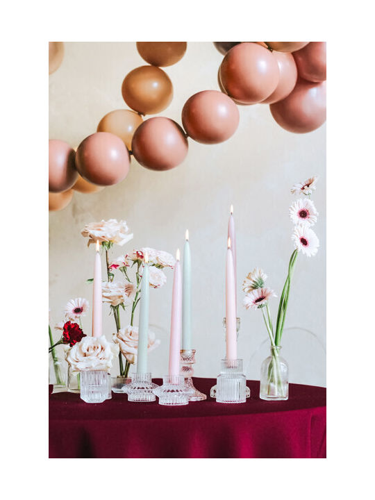 PartyDeco Декоративна Свещ Конус Розов 1бр
