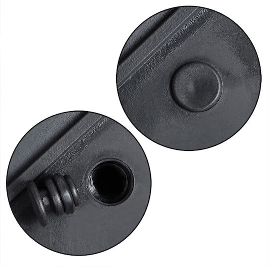 Casaria Set 3 Jardiniere Metalice Negru