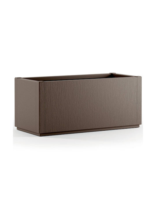 Casaria Кутия за саксии Пластмаса Кафяв 80x36x36см.