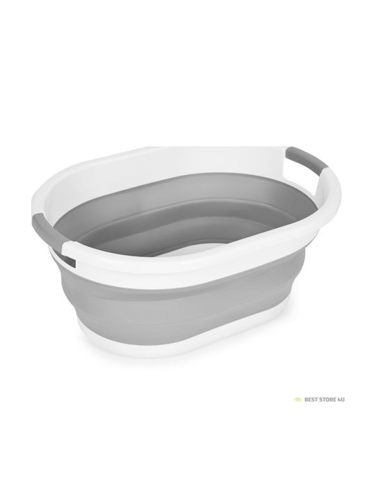 Modernhome Καλάθι Απλύτων Πλαστικό Πτυσσόμενο 20lt 23x38.5x54cm Γκρι