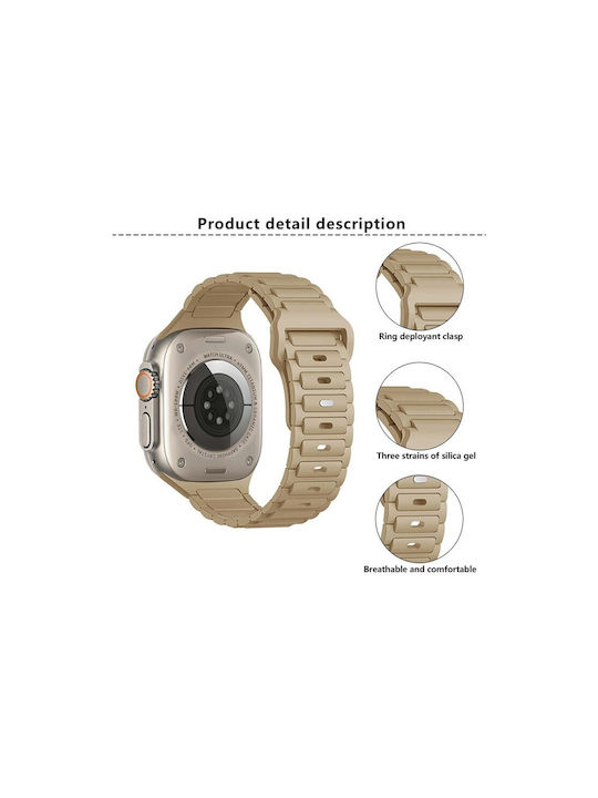 Kalebol Λουράκι Σιλικόνης Μπεζ (Apple Watch 10, Ultra 2, Ultra 49mm, 9, 8, 7)