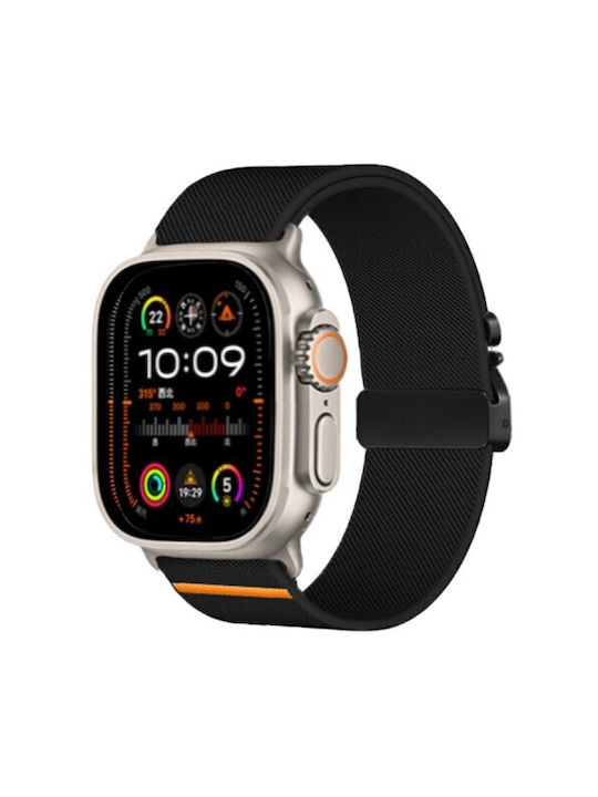 Kalebol Λουράκι Υφασμάτινο Μαύρο (Apple Watch 10, Ultra 2, Ultra 49mm, 9, 8, 7)
