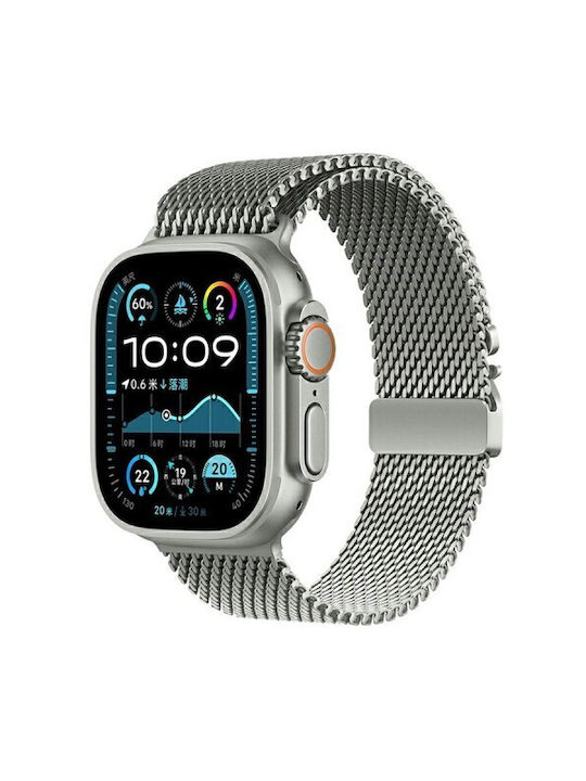 Kalebol Strap Stainless Steel Silver (Apple Watch 10, Ultra 2, Ultra, 9, 8, 7)