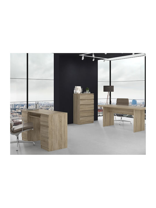 Topeshop Kommode Schlafzimmer Holz mit 5 Schubladen Sonoma 70x40x112cm