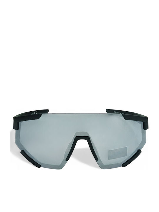 Riverio Unisex Sunglasses with Black Plastic Frame and Transparent Lens 9090-5