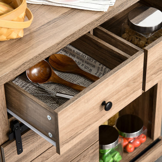 Industrial Style Floor Cabinet Brown 80x39x86cm