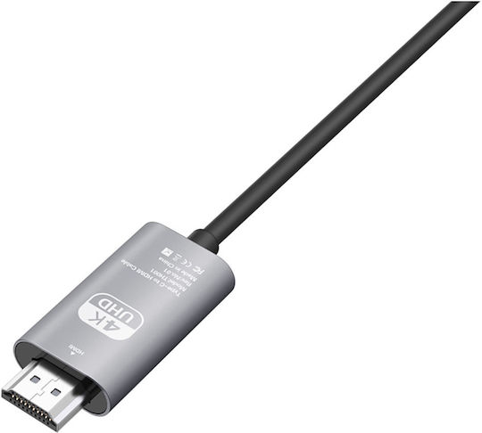Avizar 4k 60hz High Resolution Hdmi To Usb-c Cable 1.8m Grey