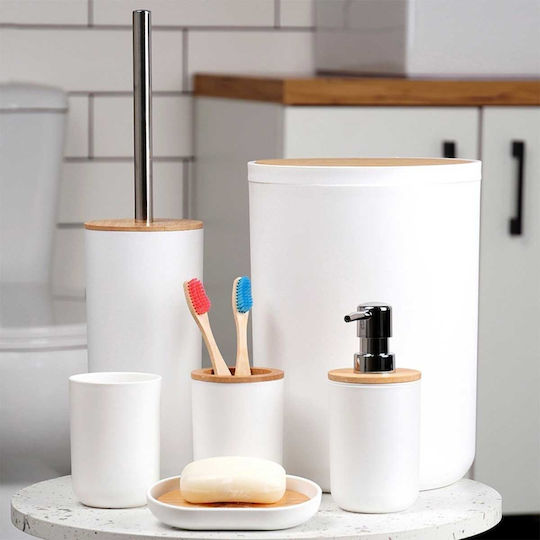 Vilde Vilde Bamboo Bathroom Accessory Set White