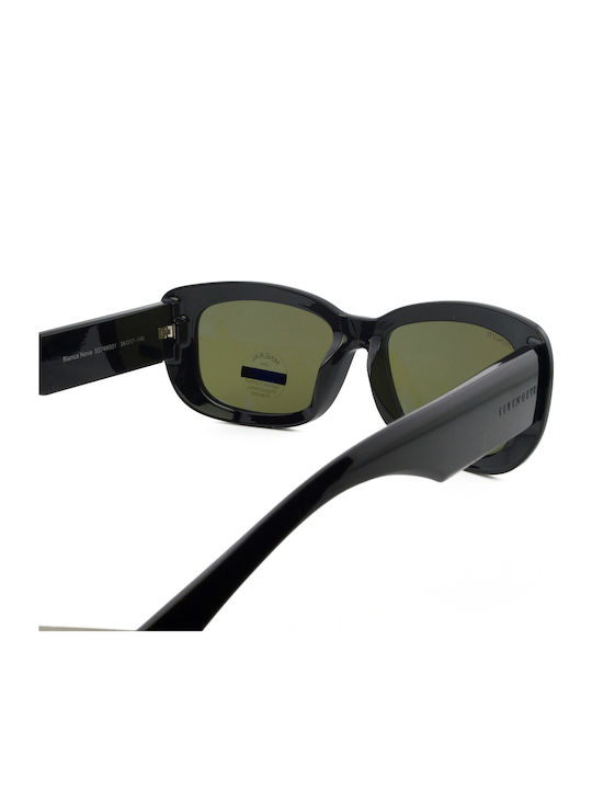 Serengeti Bianca Unisex Sunglasses with Black Plastic Frame and Green Polarized Lens SS749001