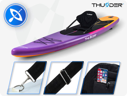 Thunder Inflatable SUP Board 365cm Inflatable SUP Board / Kayak with Length 3.65m Purple