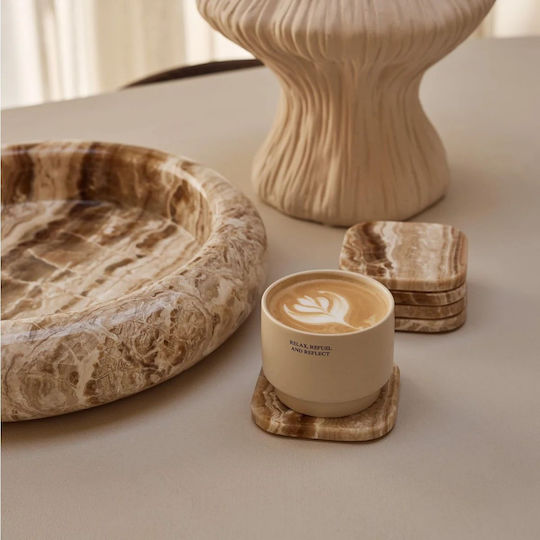 Design Is This Rund Untersetzer Stein Beige 10cm 4Stück