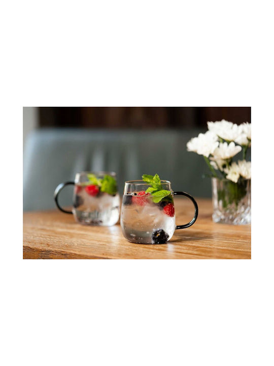 Vialli Design Mug Glass Transparent 400ml 2pcs