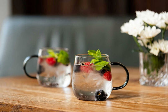Vialli Design Mug Glass Transparent 400ml 2pcs