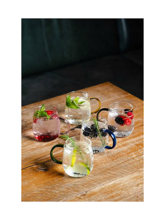 Vialli Design Mug Glass Transparent 400ml 2pcs