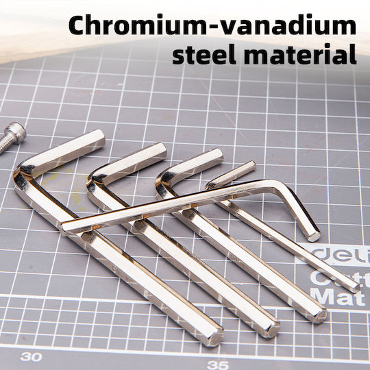 Deli Set Allen Wrenches Dl230008 L-Shaped 1.5-6mm 8 Pieces Dl230008