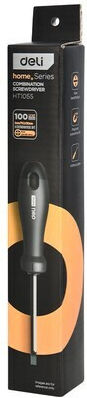 Deli Κατσαβίδι Ht1055 Διπλή Κεφαλή Μαγνητικό 6mm/ph2x100mm Ht1055