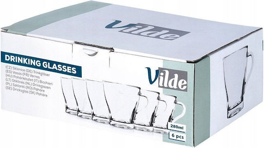 Vilde Mug Glass Transparent 250ml 6pcs
