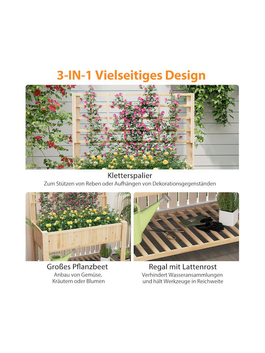 Costway Planter Box Lemn Natural Costway Planter Box Lemn Natural