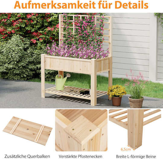 Costway Planter Box Lemn Natural 116x59x150cm.