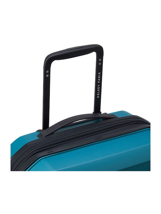 Delsey Anvers Cabin Hard Suitcase Blue with 4 Wheels Height 55cm