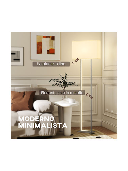 HomCom Floor Lamp H150cm. White