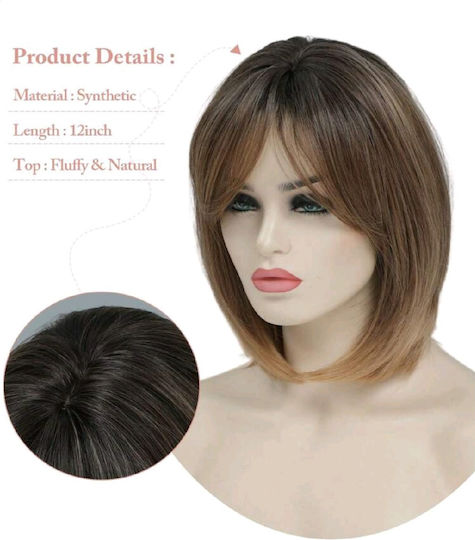 Erweiterung mit Clip in Kastanie Farbe 30.48cm Topper Toupet