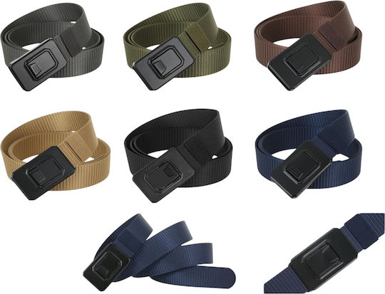Мъжки Колан Военен Тип Molle Nylon Tactical Шест Цвята Катарама Quick Release Onesize Син Gy9q