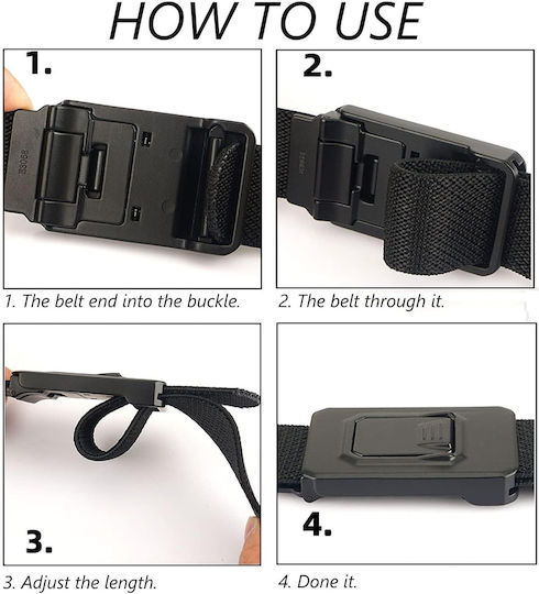 Мъжки Колан Военен Тип Molle Nylon Tactical Шест Цвята Катарама Quick Release Onesize Син Gy9q