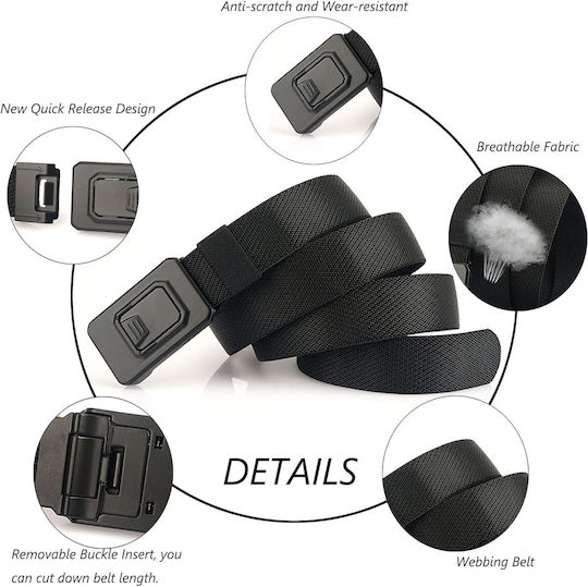 Men's Military Style Belt Molle Nylon Tactical Six Colors Quick Release Buckle Onesize Brown Gy9q