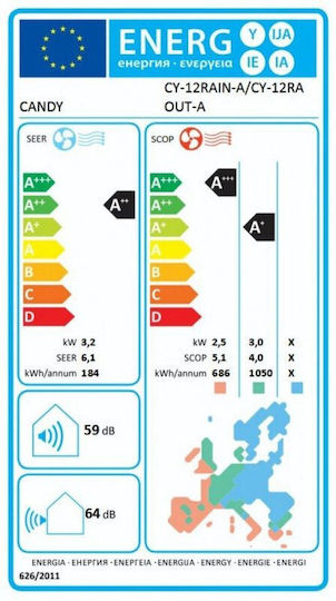 Pura Aparat De Aer Condiționat Inverter 12000 BTU A++/A+ Cu WiFi