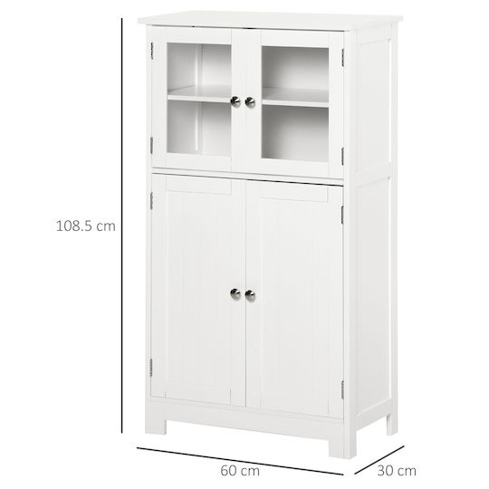 Kleankin Баня Кабинет Ширина60xДължина30xВисочина108.5см Бял