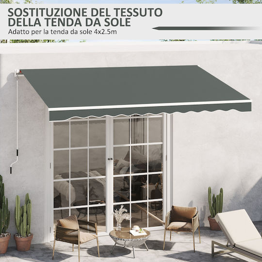 Outsunny Awning fabric Gray with PU Coating 2.5x4m