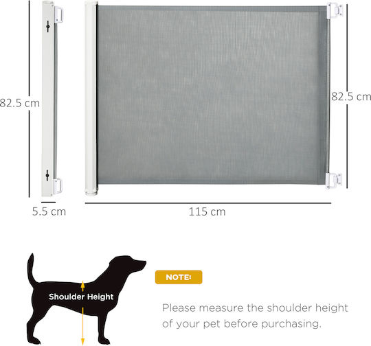 Pawhut Door Dog made of Fabric in White Color 115 x 82.5cm
