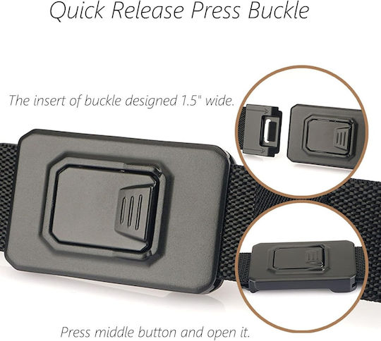 Curea Bărbați Tip Militar Molle Nylon Tactical Șase Culori Cataramă Quick Release Onesize Negru Gy9q