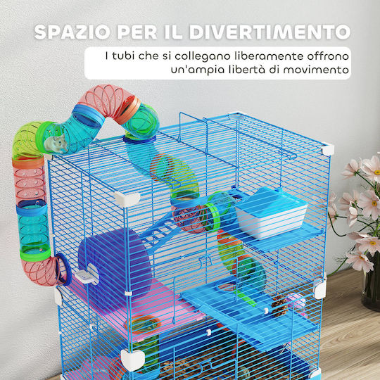 Pawhut Rodent Cage 46x30x58cm