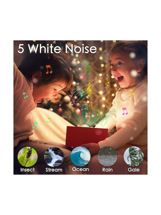Led Kids Projector Lamp Ibell with Star Projection White