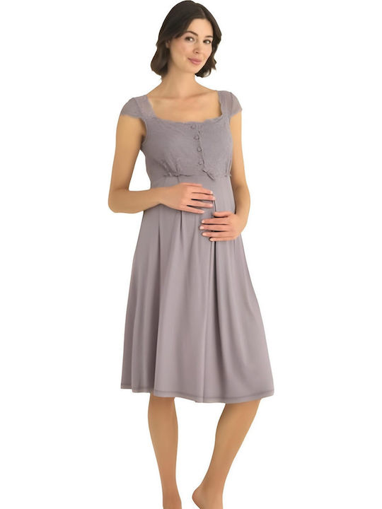 Monamise Robe Maternity & Nursing in Lilac color